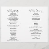 Wedding Program Burgundy Waterverf Floral, FOLD (Achterkant)