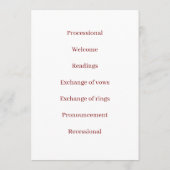  Wedding Program Ceremony Beach Template Programma (Achterkant)