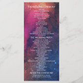 Wedding Program Gorge Star Nebula Constellation Programma (Achterkant)