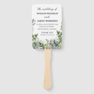 Wedding Program Hand Fan Handwaaier