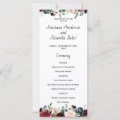 Wedding Program-kaart. (Voorkant)