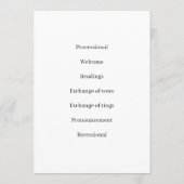 Wedding Program Mandala Luxury Black and Gold  Programma (Achterkant)