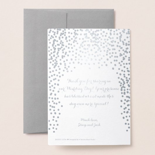 WEDDING PROGRAMMA Gold Confetti Typografie (Met envelop)
