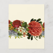 Wedding Programme, reisroute, BOHO Floral Retro (Achterkant)