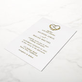 wedding programs Real Gold Foil invitation Folie Uitnodiging (Gedraaid)