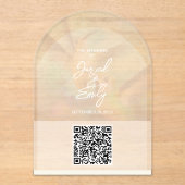 Wedding QR Code Acryl Uitnodiging Acryl Uitnodigingen (Voorkant)