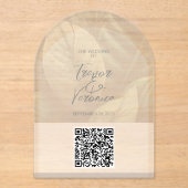 Wedding QR Code Acryl Uitnodiging Acryl Uitnodigingen (Voorkant)