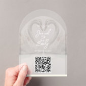 Wedding QR Code Acryl Uitnodiging Acryl Uitnodigingen (Insitu (Draagbaar))
