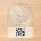 Wedding QR Code Acryl Uitnodiging Uitnodigingen (Voorkant)