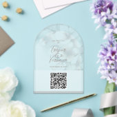 Wedding QR Code Cherry Blossom Uitnodiging Acryl Uitnodigingen (Insitu (Huwelijk))