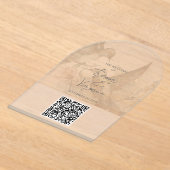 Wedding QR Code Kolibrie Uitnodiging Acryl Uitnodigingen (Laagn)