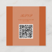Wedding QR Code RSVP Enclosure Kaart (Achterkant)