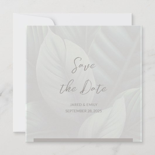 Wedding QR Code Save the Date Invitation (Voorkant)