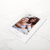 Wedding Real Silver Effect Fancy Overlay Floral Folie Uitnodiging (Gedraaid)