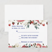 Wedding Receptie Card RSVP (Voorkant / Achterkant)