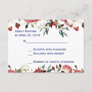 Wedding Receptie Card RSVP Kaartje