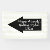 Wedding Receptie Linkerpijl Directionele Banner (Horizontaal)
