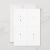 Wedding Receptie Mini Gast Profiel Kaart 4 in 1 (Voorkant)