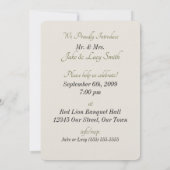 Wedding Reception Bouquet en Green Kaart (Achterkant)