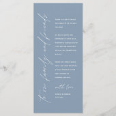 Wedding Reception Dinner Modern Thank You Card Programma (Voorkant)