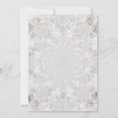 Wedding Reception Gold White Silver Simple Elegant Kaart (Achterkant)