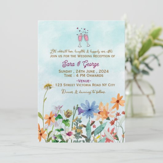 Wedding Reception  Invitations  (Debout devant)
