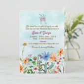 Wedding Reception Invitations Kaart (Staand voorkant)