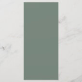 Wedding Reception Menu Elegant Script Sage Green (Dos)