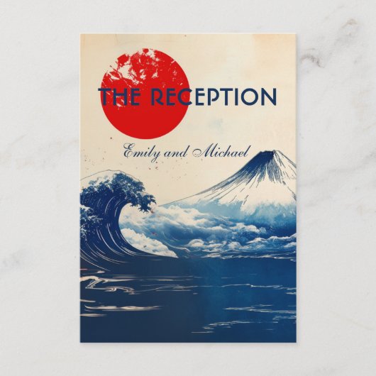 Wedding Recption  Japonesque Harmony with Fuji Informatiekaartje (Voorkant)