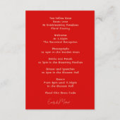 Wedding Recption  Japonesque Harmony with Fuji Informatiekaartje (Achterkant)