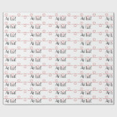 Wedding Red Hearts op White Cadeaupapier (Vlak)