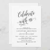 Wedding Rehearsal Dinner, Simple Classy Black, Kaart (Voorkant / Achterkant)