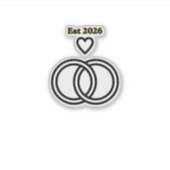 Wedding Ring Day Themed Sticker (Voorkant)