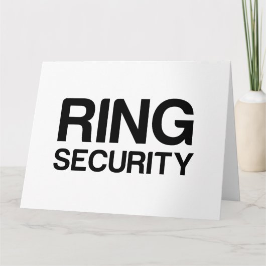 WEDDING RING SECURITY BEDANKKAART (Voorkant)