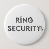 Wedding "RING SECURITY" Ronde Button 4,0 Cm (Voorkant)