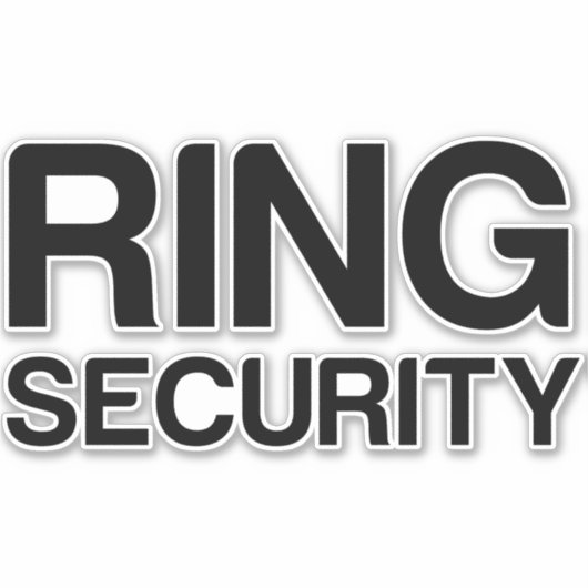 WEDDING RING SECURITY STICKER (Voorkant)