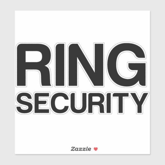 WEDDING RING SECURITY STICKER (Vel)