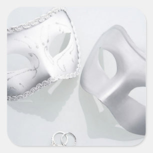 Wedding Rings Drama Vierkante Sticker