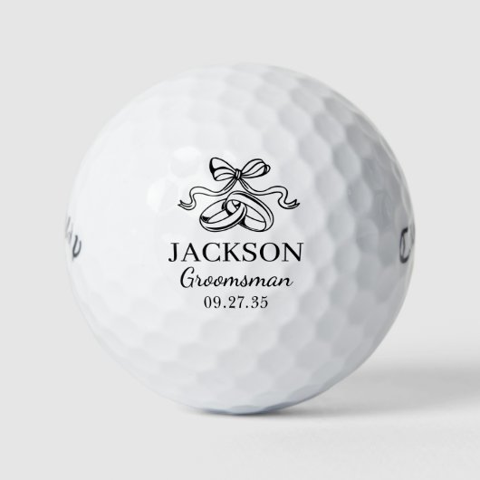 Wedding Rings Groomsman Golfballen (Voorkant)
