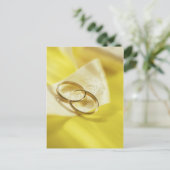 Wedding Rings Ribbon Briefkaart (Staand voorkant)