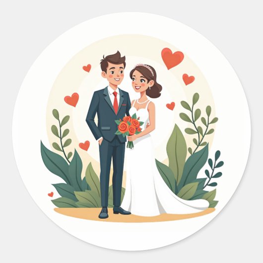 Wedding Romance Sticker (Voorkant)