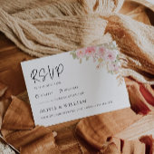 Wedding Roos RSVP Card Sjabloon