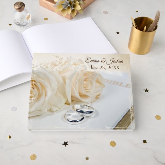 Wedding Roses and Rings Gastenboek (Voorkant open)