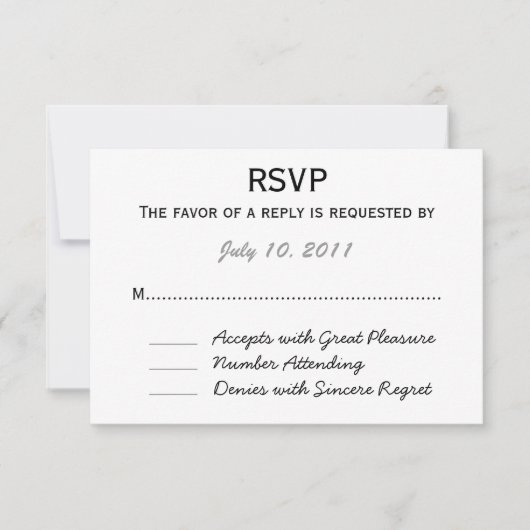 Wedding RSVP (Voorkant)