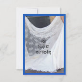 Wedding RSVP Card Blue Sapphire Bells Scrollwork  Kaartje (Achterkant)