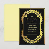 Wedding RSVP Card, Elegant Response Card (Devant / Derrière)