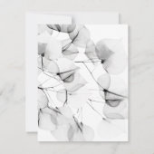 Wedding RSVP Card Soft Leaf Leaves  (Achterkant)