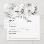 Wedding RSVP Card Soft Leaf Leaves  Kaartje (Voorkant / Achterkant)