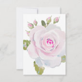 Wedding RSVP Card Soft Pink Roses  (Dos)