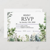  Wedding RSVP Card Uitnodiging Briefkaart (Voorkant / Achterkant)